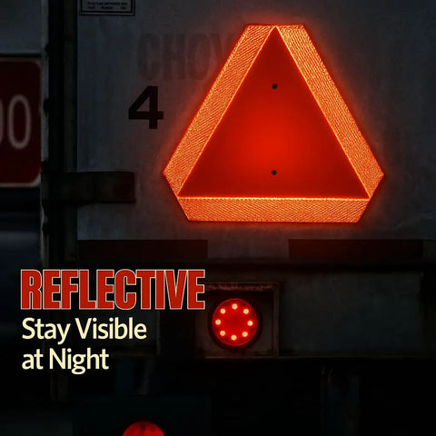 Slow Moving Vehicle Sign Durable Rust Free Aluminum Triangle With Reflective Border Orange Base 14 By 16 Inches