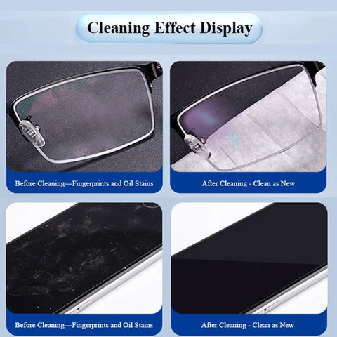 Amazon pre-moistened lens cleaning wipes, multicolor; for glasses and device screens; before and after cleaning