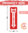 Fire Extinguisher Stickers 4x12 Inch Pack Of 5 Signs With Arrows For Quick Emergency Locate At Home Office School And Hospital