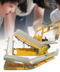 DIY Assembly Line Conveyor Belt Educational Toy For Home Teens Hands On STEM Project With Circular Conveyor Model Learn Mechanics Build Real World Engineering Skills Fun Interactive Learning Tool For Kids And Hobbyists, yellow PP model