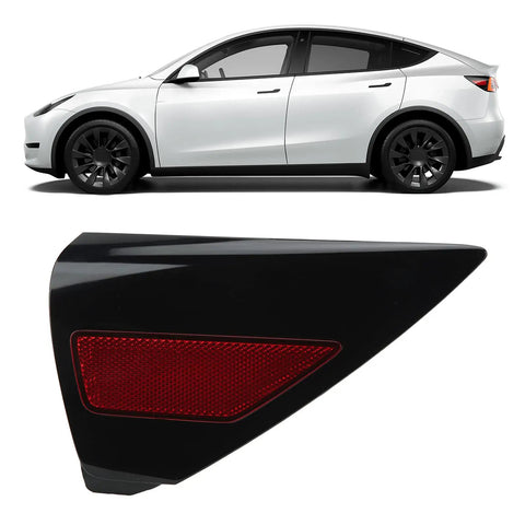 Right Quarter Panel Reflector Port Cover And Rear Motor Lid Door Replacement Fits 2020 2022 Electric Charging Port side view and detail