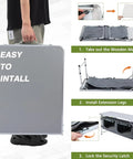 Step-by-step setup of Foldable Camping Table With Storage, Ultra Portable Kitchen Table, showing the lightweight design and easy installation.