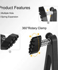 Helping Hands Magnetic Soldering Station With Pro Grade 360 Degree Flip Two Flexible Gooseneck Arms And 3X Magnifying Glasses For PCB Clamps Desoldering Repair And Precise Circuit Board Work featuring 360° rotary spring clamp in close-up view