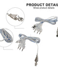 Pro Grade Fencing Body Cords For Foil And Saber, Transparent PVC Copper Wire Hand Line Clamp Cable, 50 Cm Sport Equipment Wire