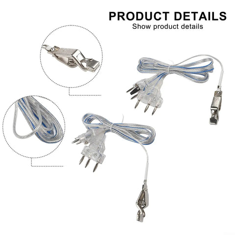 Pro Grade Fencing Body Cords For Foil And Saber, Transparent PVC Copper Wire Hand Line Clamp Cable, 50 Cm Sport Equipment Wire