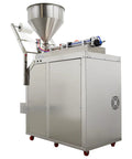 Automatic Quantitative Filling Machine For Paste Liquid And Granule Packaging With Built In Bag Maker And Tight Seal Design 10 To 100 Ml Capacity Smooth Operator Zero Fuss Packager 110v, stainless steel design with hopper.