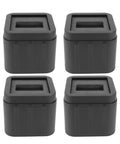 Furniture Stability Vibration Pads Set 12 Pcs Slip Resistant Rubber Foot Pads For Washing Machines Sofas And Beds, set of four stackable risers