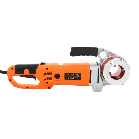 Vonz0er 2300W Electric Pipe Threader Kit With 6 Dies For Galvanized Steel Iron PP Aluminum Stainless Steel And Plastic Pipes handheld tool side view