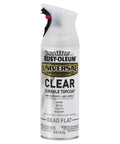 Hella Durable All Surface Clear Topcoat Spray in an 11 oz can for wood, metal, plastic, vinyl, and fiberglass with dead flat finish.