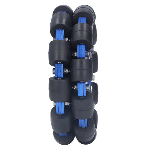 5 Inch Omnidirectional Robot Wheel With 127mm Aluminum Hub And Silicone Rollers, Low Vibration Mecanum Wheel For DIY Robots, Toy Cars, And AGVs, Two Wheel Combination Set, side view.