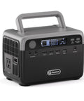 Go-To Portable Power Station With 230.4Wh LiFePO4 Battery for Off-Grid Living showing AC outlets and digital display