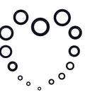 Dope Hollow Silicone Ear Tunnels And Plugs Set For Piercing Expander Kit 20 pieces from 2g to 1 inch arranged in a heart shape