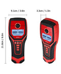 Heavy Duty 4 In 1 Electronic Stud Finder And Wall Scanner with display showing detection features and dimensions.