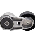 Top Notch Heavy Duty Serpentine Drive Belt Tensioner Assembly Kit For Dodge And Jeep Models Keeps Your Engine Running Smooth Like New Fix The Squeaky Noise Immediately And Save Serious Cash Doing The Job Yourself In The Driveway. silver metal serpentine belt tensioner assembly with dual pulleys