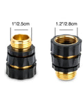 Three Quarter Inch Garden Hose Quick Connector Kit With Male And Female Ends Includes Extra Rubber Washers Leak Proof