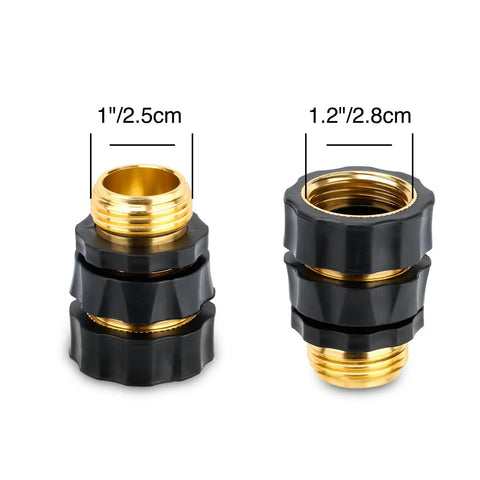 Three Quarter Inch Garden Hose Quick Connector Kit With Male And Female Ends Includes Extra Rubber Washers Leak Proof