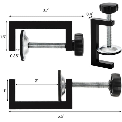 8 Piece Metal C Clamps Set 2 Inch Heavy Duty G Clamps For Woodworking And DIY Projects Sturdy Steel Construction, 2-inch clamp shown