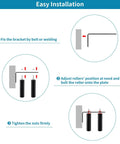 Installation guide for Slide Gate Guide Roller Assembly With Dual Nylon Rollers And L Post Bracket Support For Heavy Duty Gates And Fences Built Tough, UHMW Nylon Wheels On AISI 1045 Steel Bracket With Black Powder Coating For Lasting Durability.