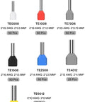 Image of 1200 Pcs Wire Terminal Size chart for Ultimate Wire End Ferrule Kit 1200pcs For Stripped Wires Insulated Ferrule Crimp Pins.