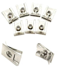 Heavy Duty Stainless Steel U Type Clips Nut Kit Assortment For M4 M5 M6 M8 Screws close-up of clip nuts