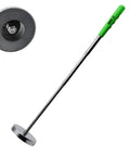 Telescopic Magnetic Floor Sweeper Pickup Tool With 35 Lb Capacity for screws, nails, metal shavings, extends 8 to 34 inches, close-up view.