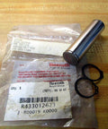 Rexroth Bosch 1 Inch Pivot Pin R433012623 with packaging and retaining rings, suitable for industrial machinery and equipment.
