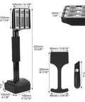 Carpet Knee Kicker 16.5 Inch For Low Pile And Flat Carpets, close-up view showing forward-angled teeth and grip tool dimensions.