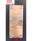 Magnetic copper spoon backer panel with screws, size 13cm by 5.5cm, thickness 2mm, perfect for seamless welds and sheet metal fabrication.