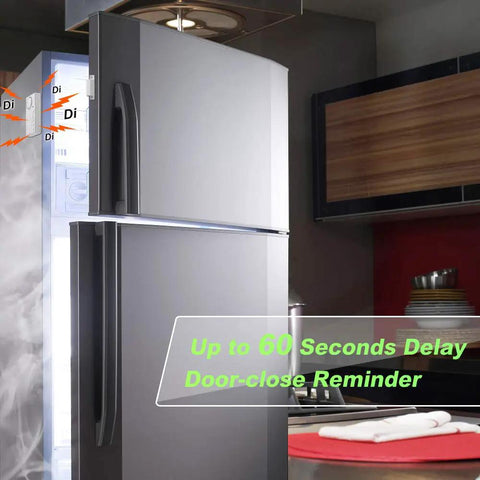 Freezer Door Alarm With Adjustable Delay For Doors Left Open Wireless Refrigerator Alert 108dB loud chime in kitchen