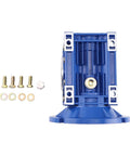 Front view of MRV063 Worm Gear Speed Reducer 100 To 1 Reduction With 56C Flange and mounting hardware