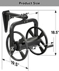 Product dimensions of Rotating 360 Degree Garden Hose Reel Wall Mounted Outdoor Heavy Duty Metal Water Hose Holder