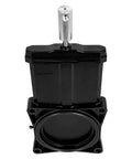 RV Gate Valve Extension Kit With 72 Inch Flexible Cable Extends Your Waste Valve Handle For Easy Access, black valve close-up