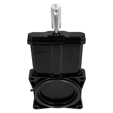 RV Gate Valve Extension Kit With 72 Inch Flexible Cable Extends Your Waste Valve Handle For Easy Access, black valve close-up