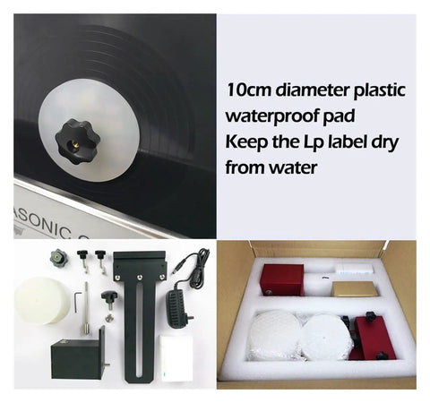 10cm plastic waterproof pad for LP label protection, part of Straight Fire Vinyl Record Washer and Ultrasonic Cleaner.