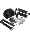 Sturdy Aluminum Roof Rack Bike Carrier Mount With Quick Release Fork Bracket Built Tough For Easy Car Roof Transport Beefy Mountain Bike Luggage Rack Simple Installation And Secure Travel components shown, including straps and brackets.
