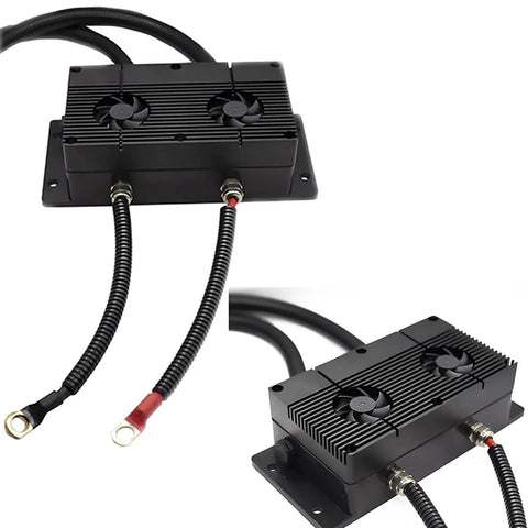 Underwater Beast Thruster With Cooling Fan 12 To 24V For Kayaks And Boats, waterproof motor, dual fan setup visible.