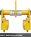 Manual Trolley Built For Heavy Lifting With 6600 Lbs Capacity Up To 3 Tons, Push Beam Trolley, dual wheel design, close-up