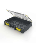 15 Slot Modular Tackle Box With Customizable Waterproof Case, Plastic Organizer For Fishing Gear And Small Parts, Hexlok Grid System, open view