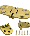 Slick Heavy Duty Brass Butler Tray Hinges With Rounded Edges Rock Solid 90 Degree Flip Top Design For Folding Tables Includes Mounting Screws.