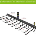 Two Pack 15x38 Heavy Duty Wall Shelf Garage Storage Rack Wall Mounted Floating Shelves With Power Tool Organizer, screwdriver rack, dimensions shown.