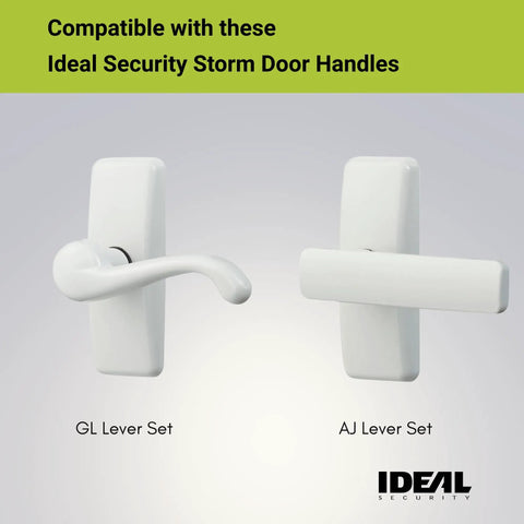 Rock Solid Heavy Duty Deadbolt Lock For Storm And Screen Doors Featuring Quick Keyed Entry Sleek Snow White Finish Two Piece Set Built Tough To Secure Exterior Doors And Legit Peace Of Mind Premium Steel Construction