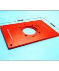 Universal Aluminum Router Table Insert Plate 200X300Mm 8Mm Thick With Protective Cover showing precise dimensions and surface.