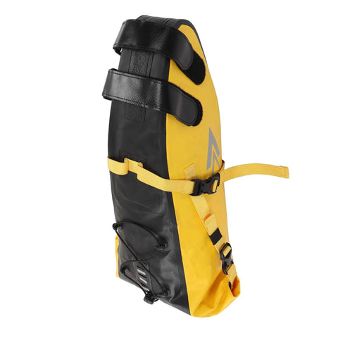 Bikepacking Saddle Bag 13L Waterproof 500D PVC Cargo Pack With Secure Buckle And Rope Attachment For Long Rides, side view