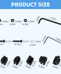 Heavy Duty Aftermarket Tactical Flashlight Key Kit With 10 Sets Fit Keys Secure For Rail Mods P320 Weaver Systems Keeps Rig Locked With High Grade Wrenches Perfect For Gun Owners Performing Pro Daily Ops At Any Time Of Day Or Night. Size chart with keys and wrenches