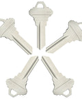 SC1 5 Pin Key Blanks Pack Of 50 Brass Silver Blank Keys For Schlage C Keyway Locksmiths And Home Key Replacement Projects Great For Spare Keys And DIY Key Cuts in a star pattern