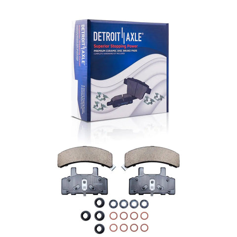 Front Brake Kit For 6 Lug GM Trucks And SUVs With Drilled And Slotted Rotors And Ceramic Pads Fits Chevy GMC K1500 Suburban Box
