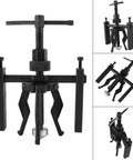 Heavy-Duty 3-Jaw Inner Bearing Puller Tool Set For Removing Sleeve Bushings And Car Auto Motorcycle Parts, black steel design