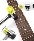 Guitar Luthier Tool Kit With Double Headed Fret Hammer Crowning File Fret Rocker Stainless Steel Tools Fingerboard Guards Grinding Stones For Precise Fret Work Setup And Maintenance DIY Friendly For Beginners To Pros double-headed hammer on guitar fretboard.