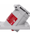 Heavy Duty Aluminum Replacement Receptacle No Sweat Installation Rock Solid 20 Amp 125 Volt AC Power Outlet with side angle view.