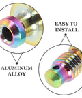 Close-up of Badass Titanium Alloy Brake Bleeder Screw Set With Dust Caps showcasing aluminum alloy material and easy installation.